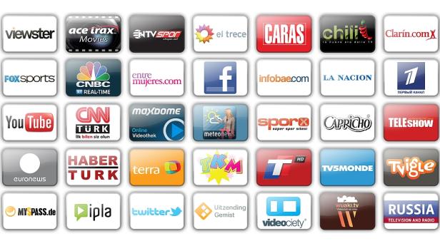 Einige der verfügbaren Apps für Smart TV