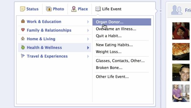 Facebook Organspende