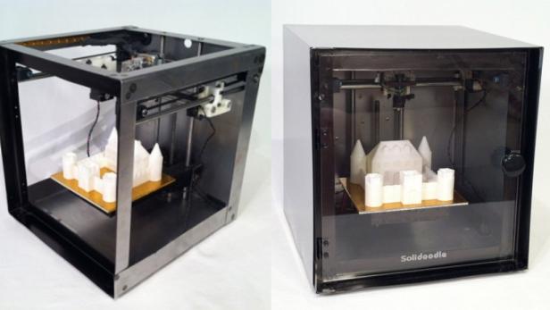Solidoodle 3D-Drucker in doppelter Ansicht.