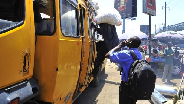 A bus in Nairobi, Kenya.