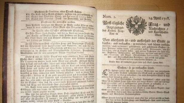 So sah eine Ausgabe des Kundschaftsblattes aus, mit dem Suchende und Anbieter von Waren und Dienstleistungen zusammengeführt wurden.