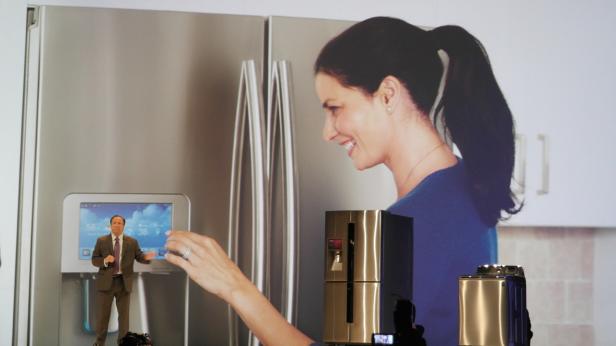 Samsungs vernetzte Weißware, mit dem T9000 LCD Kühlschrank