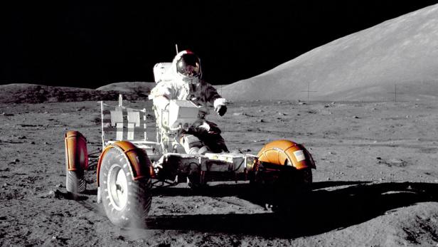 1972 flitzten Menschen zum bisher letzten Mal mit einem Rover über den Mond