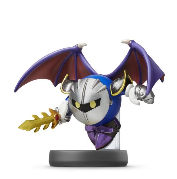 Eine Meta-Knight-Amiibo-Figur mit Schwert und Flügeln.