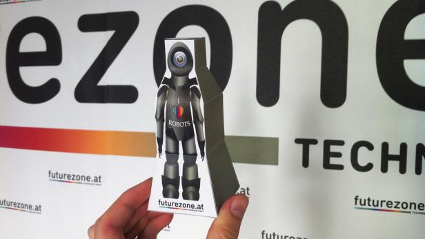 futurezone-Tag Technisches Museum Wien Roboter Maschine Mensch Ausstellung Roboter-Schablone.