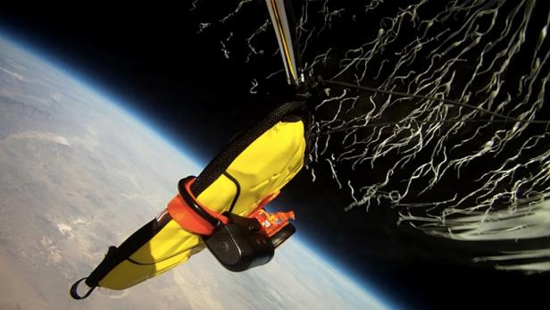 Der Augenblick, in dem der Wetterballon zerplatzt