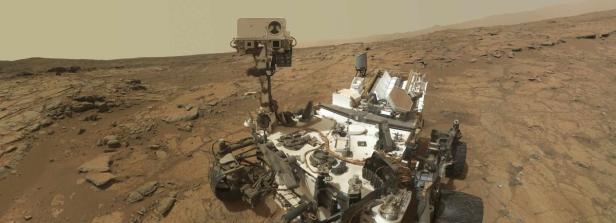 NASA handout image of the Curiosity rover on Mars