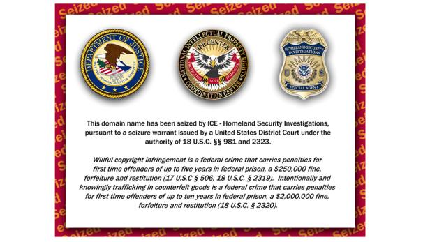 USA Domain Seizure Screenshot
