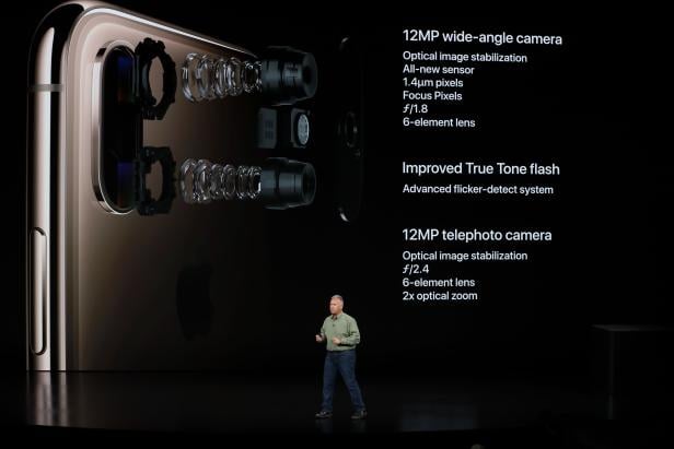 Schiller Senior Vice President, Worldwide Marketing of Apple, speaks about the the new Apple iPhone XS at an Apple Inc product launch in Cupertino