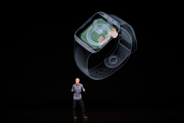 Williams, Chief Operating Officer of Apple , speaks about the the new Apple Watch Series 4 at an Apple Inc product launch in Cupertino