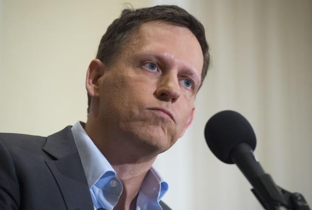 Entrepreneur Peter Thiel speaks at the Press Club