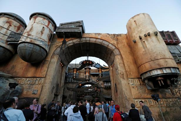 Guests explore "Star Wars: Galaxy's Edge" at Disneyland Park in Anaheim