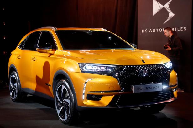 FILE PHOTO: French carmaker PSA unveils its new DS 7 Crossback SUV car during a media presentation in Paris