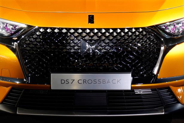 French carmaker PSA unveils its new DS 7 Crossback SUV car during a media presentation in Paris