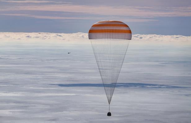 Soyuz MS-13 space capsule lands with Expedition 61 in Kazakhstan