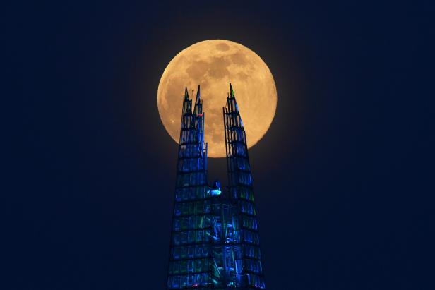 The Supermoon visible over Britain