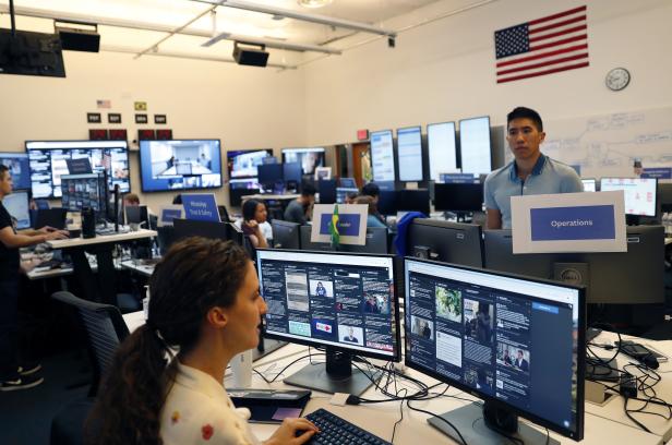 War Room at Facebook's headquarters in Menlo Park, California