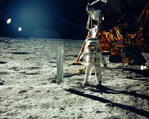 Astronaut Buzz Aldrin während der Apollo 11-Mission Astronaut Buzz Aldrin während der Apollo 11-Mission