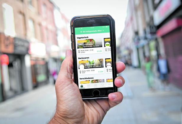 The app for Just Eat is displayed on a smartphone, in London