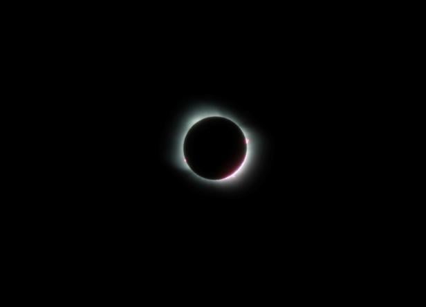 Total solar eclipse is seen in Las Grutas