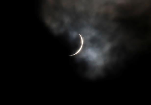 Total solar eclipse, visible in parts of Chile and Argentina, is seen in Las Grutas, in the Rio Negro province, Argentina