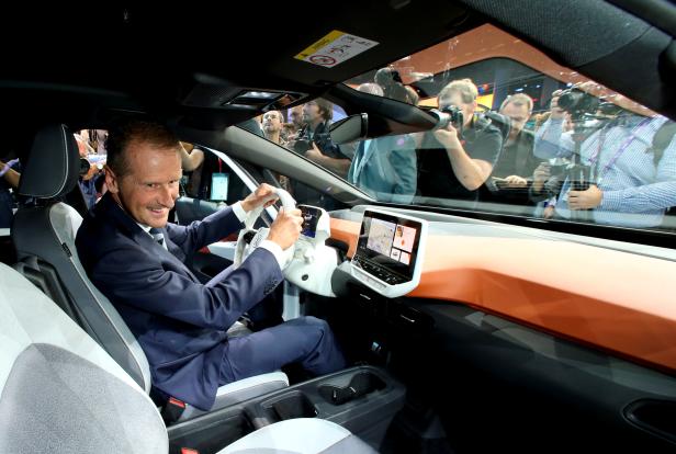 FILE PHOTO: Presentation of Volkswagen's electric ID.3 pre-production prototype car on the eve of the International Frankfurt Motor Show IAA in Frankfurt