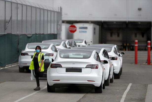FILE PHOTO: Tesla's primary vehicle factory in Fremont, California, is shown in May 2020