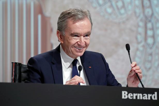 FILE PHOTO: Bernard Arnault, Chief Executive Officer of LVMH Moet Hennessy Louis Vuitton SE, attends the company's shareholders meeting in Paris