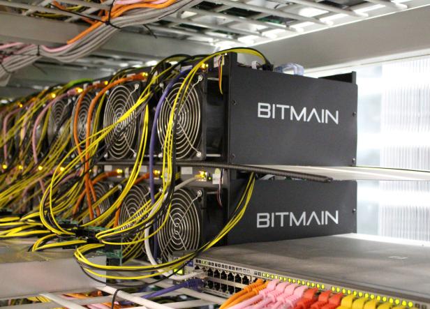 FILE PHOTO: Bitcoin mining computers are pictured in Bitmain's mining farm near Keflavik