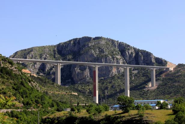 View of Moracica bridge of Bar-Boljare highway