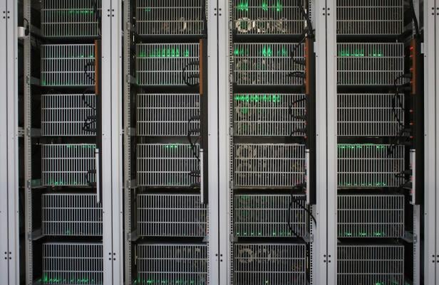 FILE PHOTO: Bitcoin mining computers are pictured in Bitfury's mining farm near Keflavik