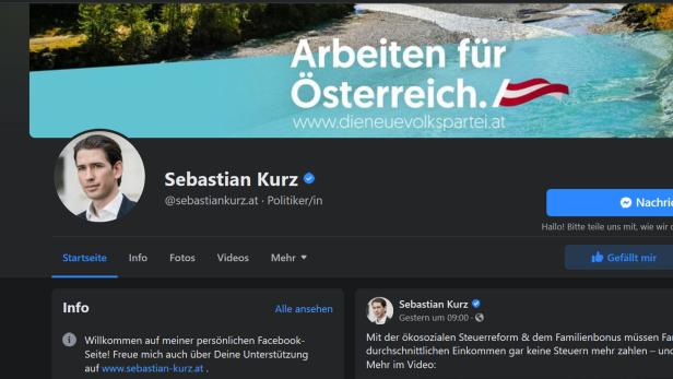 Sebastian Kurz Facebook-Seite