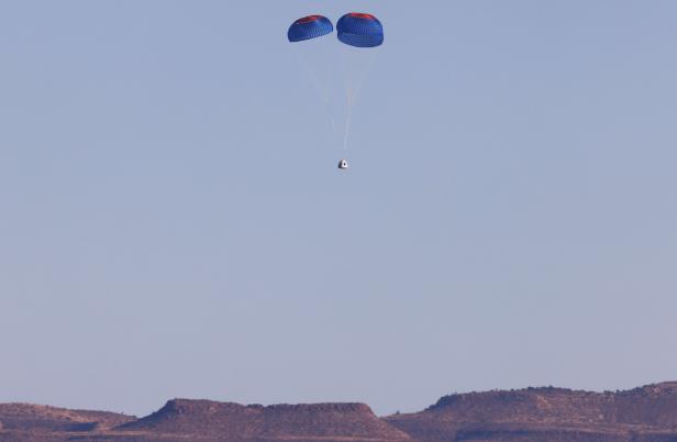 US-BLUE-ORIGIN-LAUNCHES-THIRD-MANNED-MISSION-FROM-WEST-TEXAS