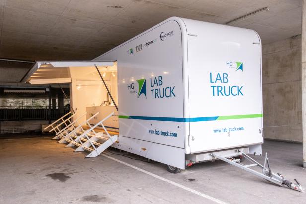 ++ ARCHIVBILD ++ CORONA: TIROL - HG PHARMA / HG LAB TRUCK