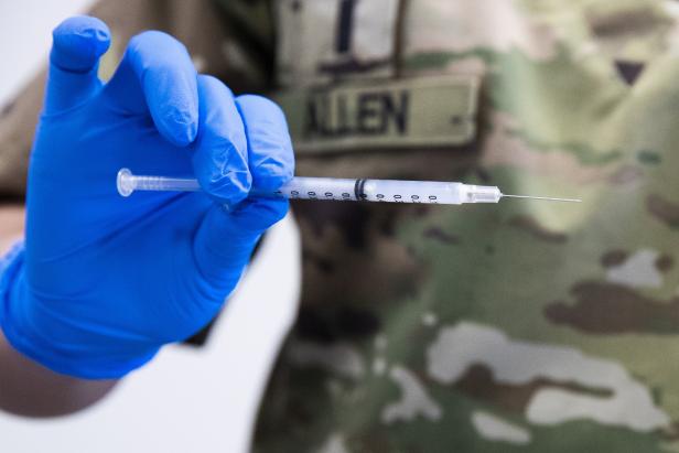 COVID-19 vaccinations administered at Camp Fretterd Military Reservation in Reisterstown, Maryland