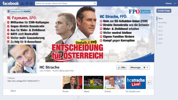 Postings auf HC Straches Facebook-Page sorgten für eine Anzeige