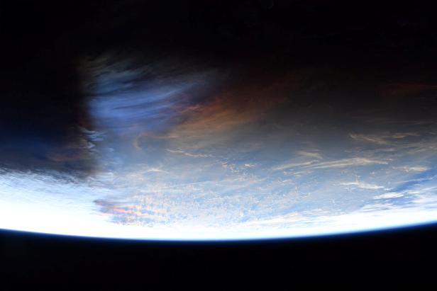 Ash from underwater volcanic eruption in Tonga is visible from the International Space Station