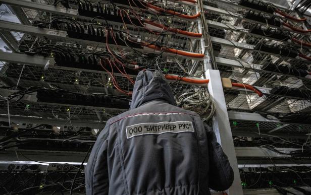FILE PHOTO: A view shows the data centre of BitRiver company providing services for cryptocurrency mining in Bratsk