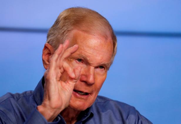 FILE PHOTO: NASA Administrator Bill Nelson speaks prior to the launch of an Atlas V rocket carrying Boeing's CST-100 Starliner capsule in Cape Canaveral