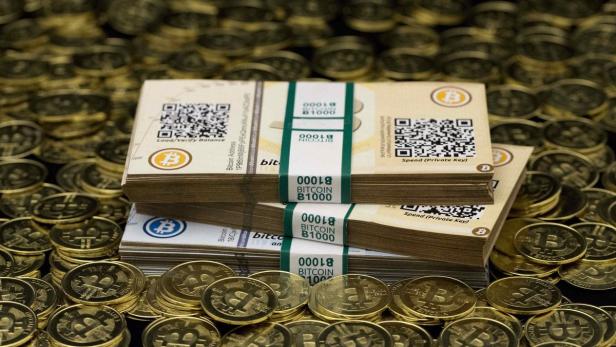 Some of Bitcoin enthusiast Mike Caldwell's coins a