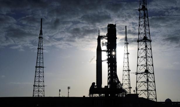 NASA's next-generation moon rocket on launch pad, in Cape Canaveral