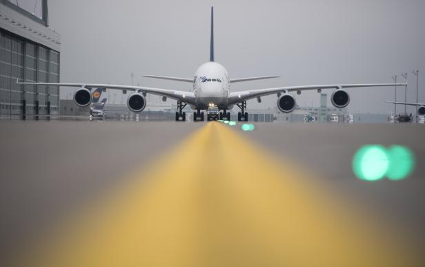 Airbus A380 stationed in Munich