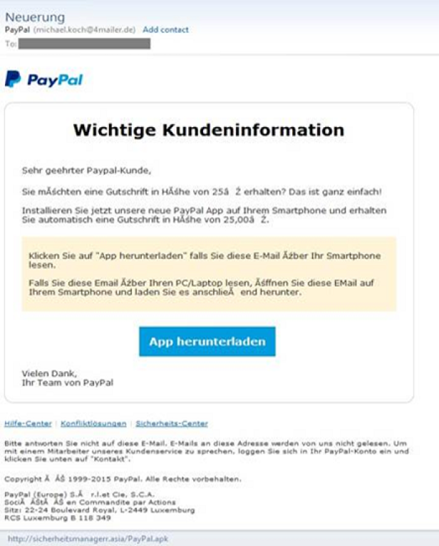 PayPal-Trojaner