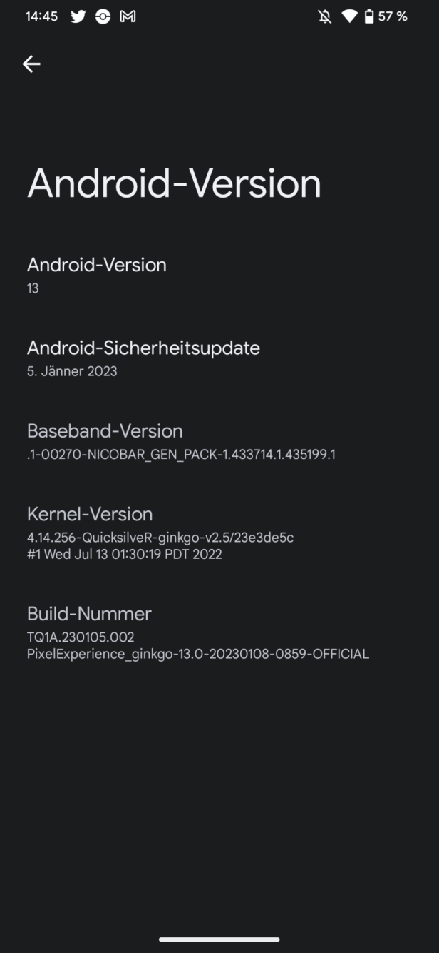 Aktueller kann eine Android-Version fast nicht sein.