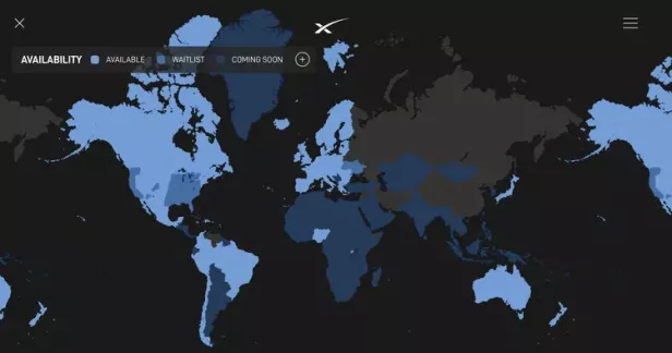 Noch ist Starlink nicht auf der ganzen Welt verfügbar.