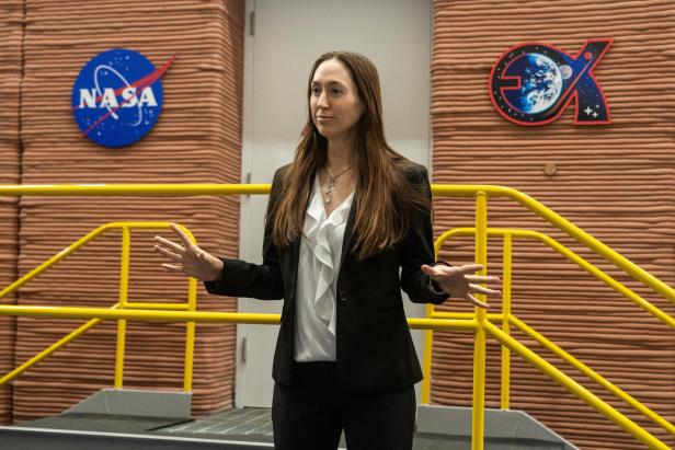 Media tour of NASA's simulated Mars habitat at the agency's Johnson Space Center in Houston