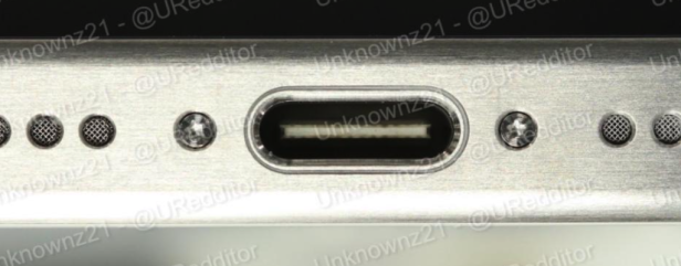 Das soll der USB-C-Anschluss des iPhone 15 Pro sein