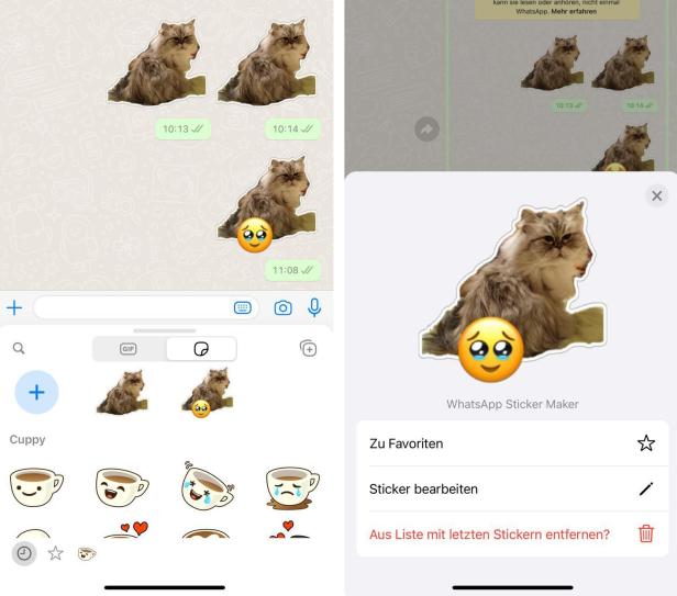 On iPhone, you can also create stickers without an app.