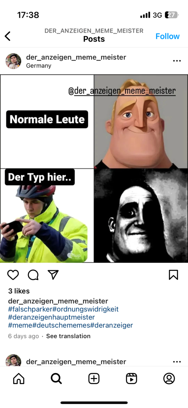 Ein Beispiel für ein feindseeliges Meme, das sich gegen den jugen Mann richtet.