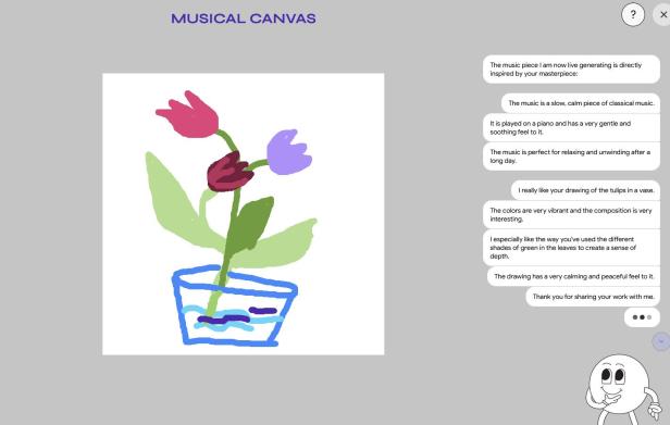 Das Lied passend zu den gezeichneten Tulpen blieb die KI schuldig.